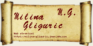 Milina Gligurić vizit kartica